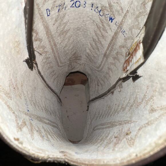 New Cowtown Boots Western Riding Boots Mens Size 7.5D Brown Leather‎ Embroidered main image 12